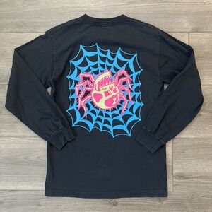 Lurking Class Long Sleeve T Shirt Mens S Black Skull Spider Graphic